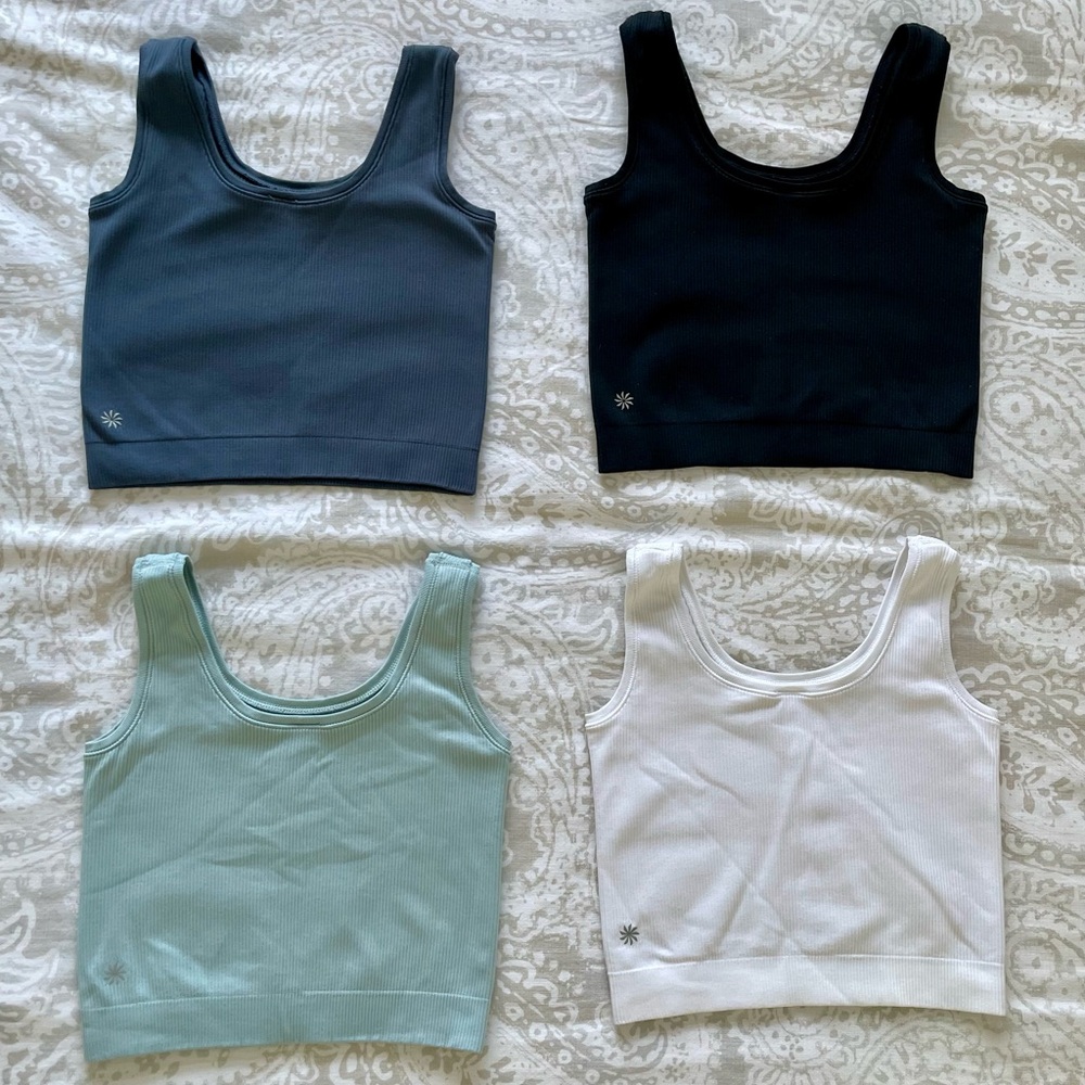 Athleta Girl Rise Above Rib Crop Tank Bundle - Size XL/14